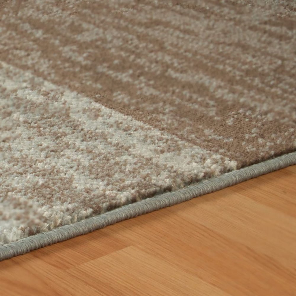 4' X 6' Blue And Ivory Patchwork Area Rug