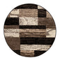 8' Chocolate Patchwork Round Rug