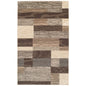 9' X 12' Beige Slate Gray And Brown Patchwork Area Rug