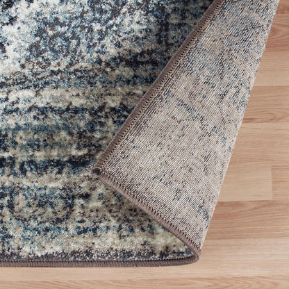 4' X 6' Taupe And Ivory Abstract Distressed Area Rug