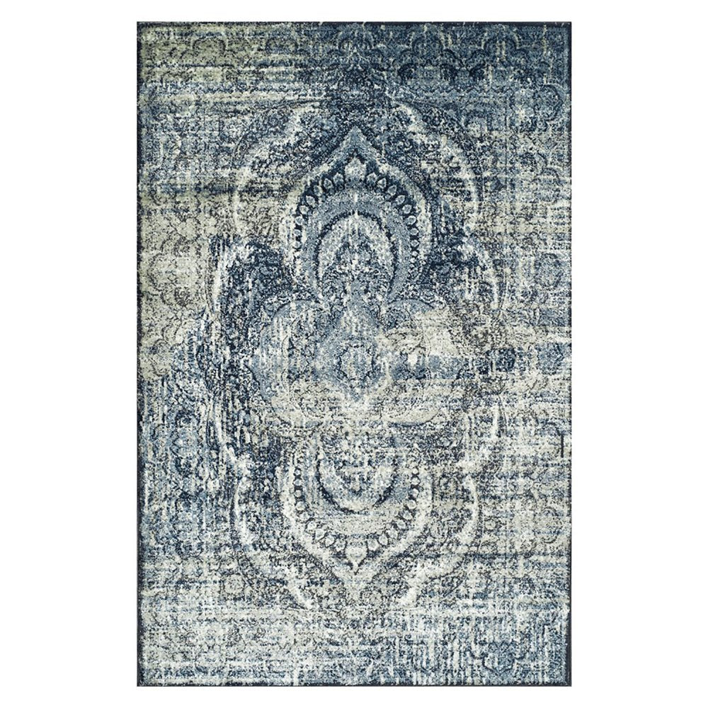 8' X 10' Taupe And Ivory Abstract Distressed Area Rug
