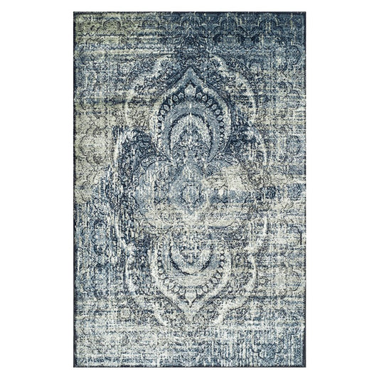 8' X 10' Taupe And Ivory Abstract Distressed Area Rug