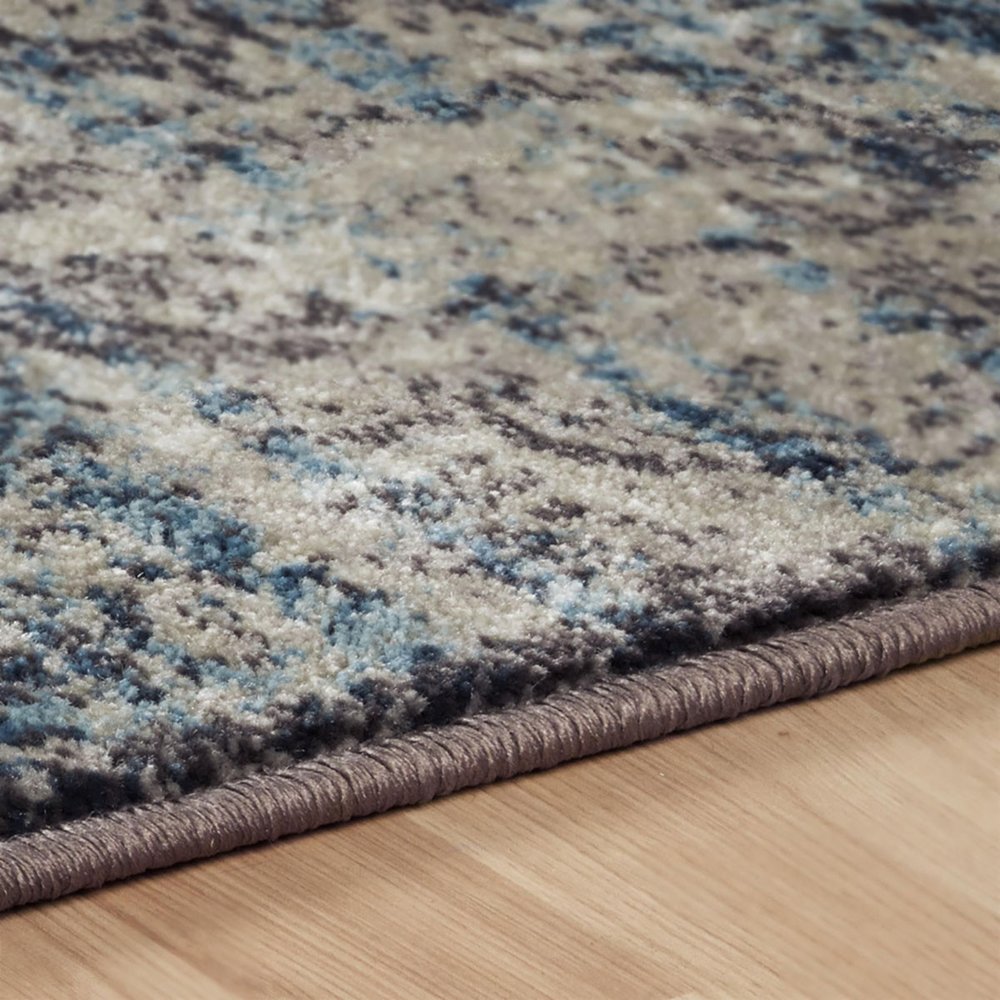 8' X 10' Taupe And Ivory Abstract Distressed Area Rug