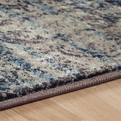 8' X 10' Taupe And Ivory Abstract Distressed Area Rug