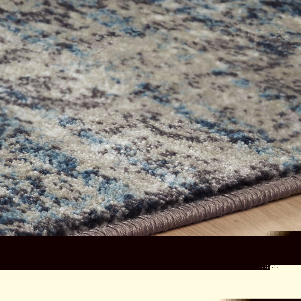 8' X 10' Taupe And Ivory Abstract Distressed Area Rug