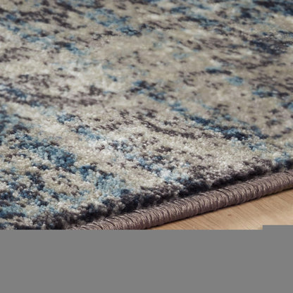 8' X 10' Taupe And Ivory Abstract Distressed Area Rug