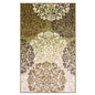5' X 8' Brown Green And Ivory Floral Medallion Area Rug