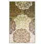 5' X 8' Brown Green And Ivory Floral Medallion Area Rug