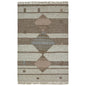 5' X 8' Gray And Brown Geometric Flatweave Handmade Area Rug With Fringe
