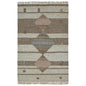 8' X 10' Gray And Brown Geometric Flatweave Handmade Area Rug With Fringe