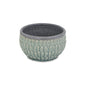 8" Aqua Textural Tone On Tone Ceramic Indoor Outdoor Round Pot Planter