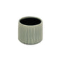 6" Green Striped Ceramic Indoor Outdoor Round Pot Planter