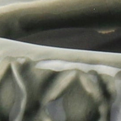 7" Gray Geometric Ceramic Indoor Outdoor Round Pot Planter