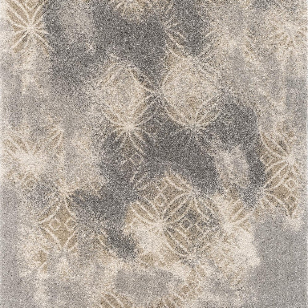 4' X 6' Gray And Ivory Abstract Area Rug
