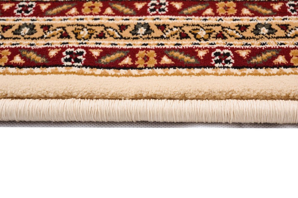 8' Beige And Ivory Oriental Runner Rug