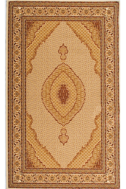 10' Runner Beige and Ivory Oriental Power Loom Runner Rug