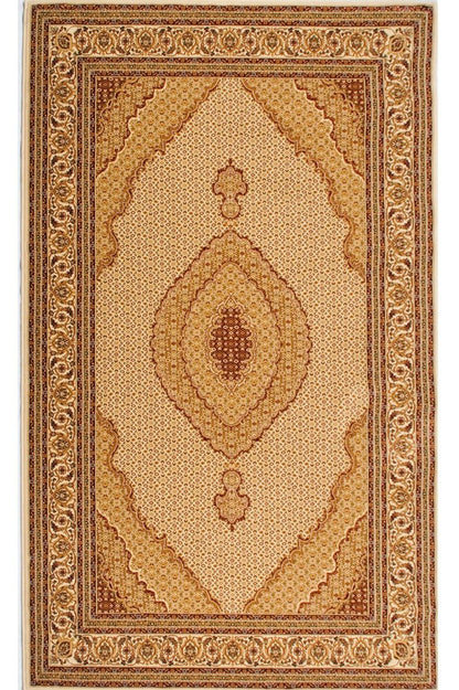 10' Beige And Ivory Oriental Runner Rug
