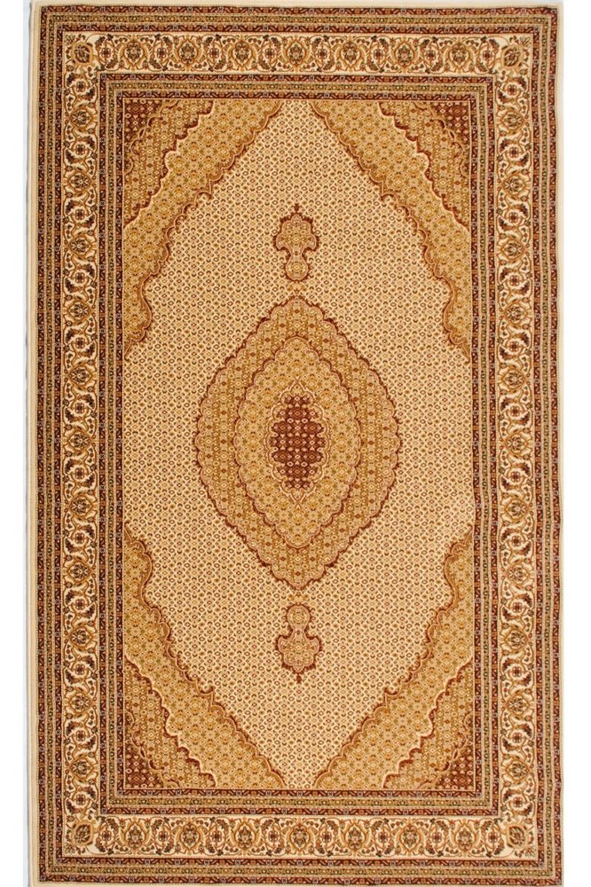 10' Beige And Ivory Oriental Runner Rug