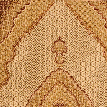 10' Beige And Ivory Oriental Runner Rug