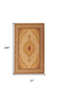 20' Beige And Ivory Oriental Runner Rug