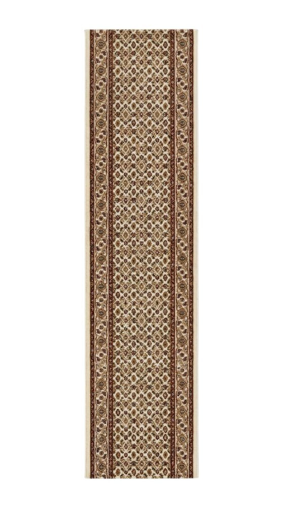 20' Beige And Ivory Oriental Runner Rug