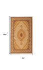 20' Beige And Ivory Oriental Runner Rug