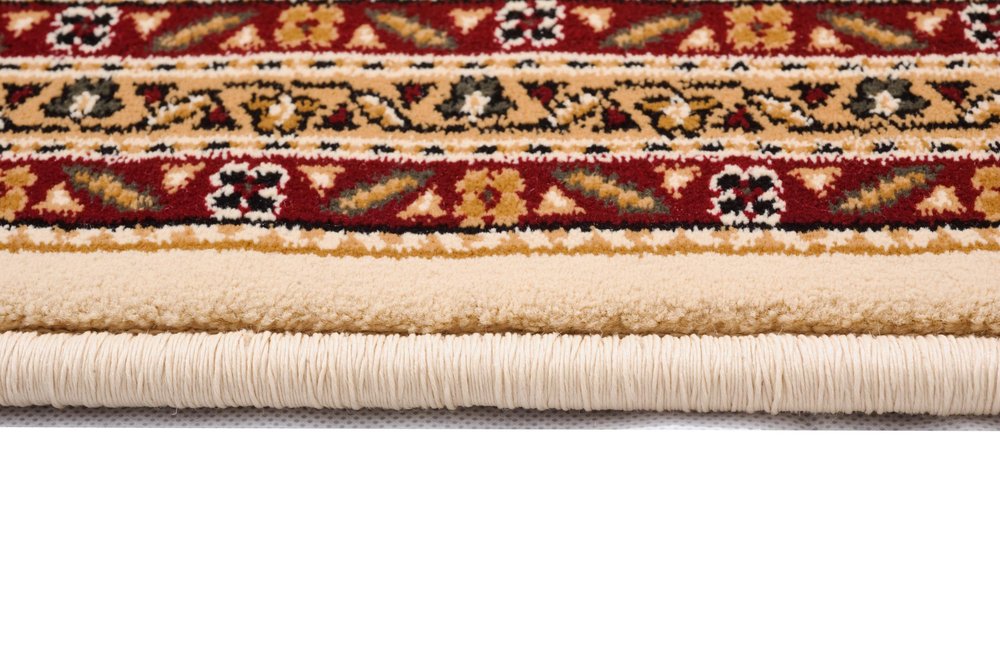 8' Beige And Ivory Oriental Runner Rug
