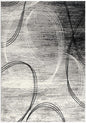 10' Gray And Ivory Abstract Shag Runner Rug