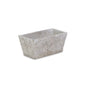 9" Gray Speckle Glaze Cement Indoor Outdoor Rectangular Pot Planter