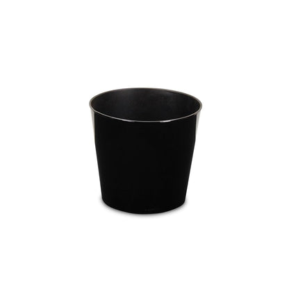 9" Black Recycled Plastic Indoor Outdoor Round Pot Planter