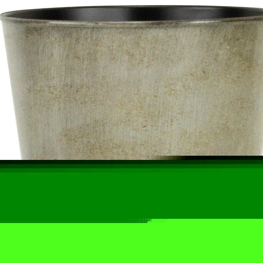 9" Gray Recycled Plastic Indoor Outdoor Round Pot Planter