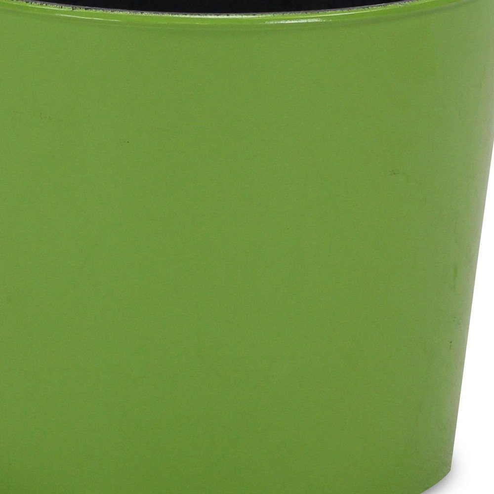 7" Lime Green Recycled Plastic Indoor Outdoor Round Pot Planter
