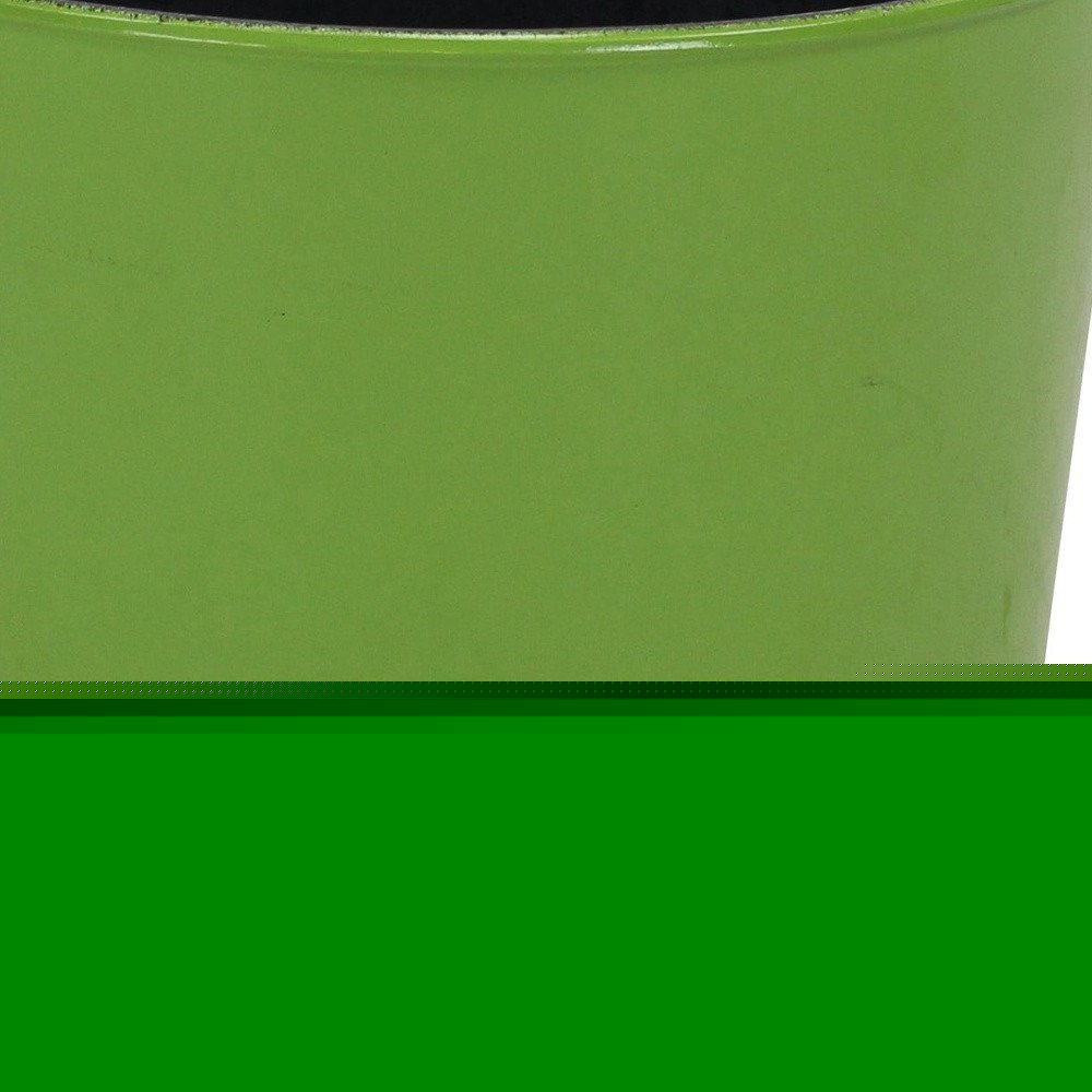 7" Lime Green Recycled Plastic Indoor Outdoor Round Pot Planter