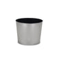 7" Silver Recycled Plastic Indoor Outdoor Round Pot Planter