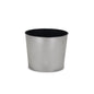 7" Silver Recycled Plastic Indoor Outdoor Round Pot Planter