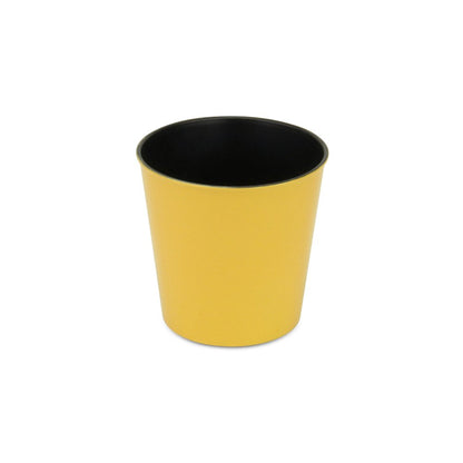 7" Yellow Recycled Plastic Indoor Outdoor Round Pot Planter