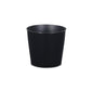 7" Black Recycled Plastic Indoor Outdoor Round Pot Planter