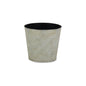 7" Silver Recycled Plastic Indoor Outdoor Round Pot Planter