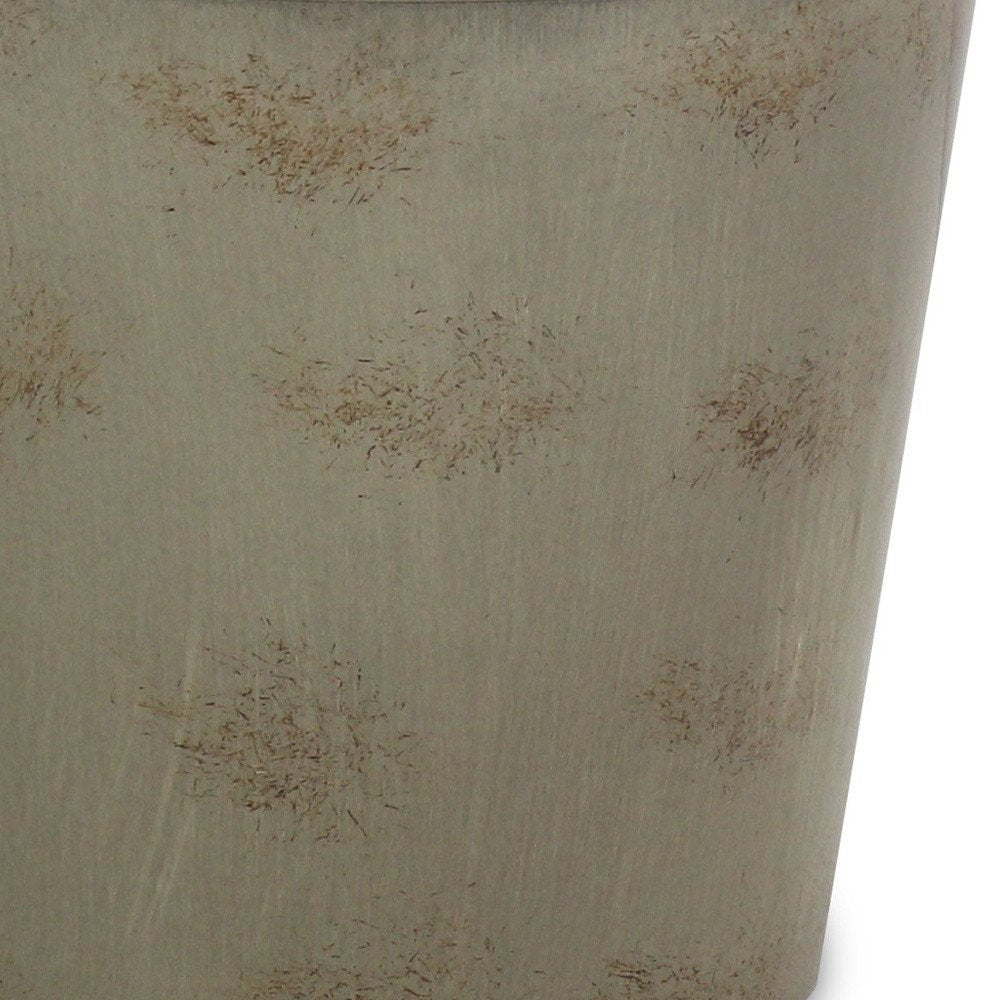 7" Gray Recycled Plastic Indoor Outdoor Round Pot Planter