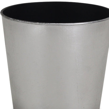 7" Silver Recycled Plastic Indoor Outdoor Round Pot Planter