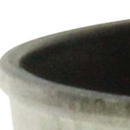 6" Gray Recycled Plastic Indoor Outdoor Round Pot Planter