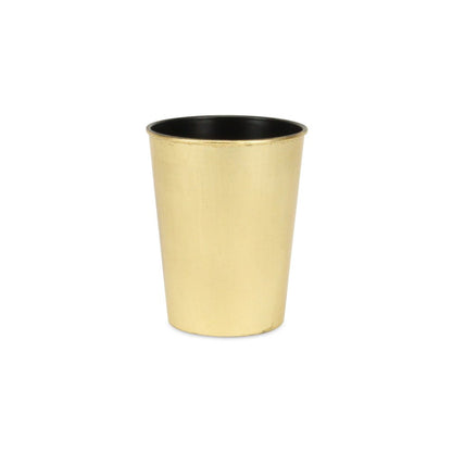 5" Gold Recycled Plastic Indoor Outdoor Round Pot Planter