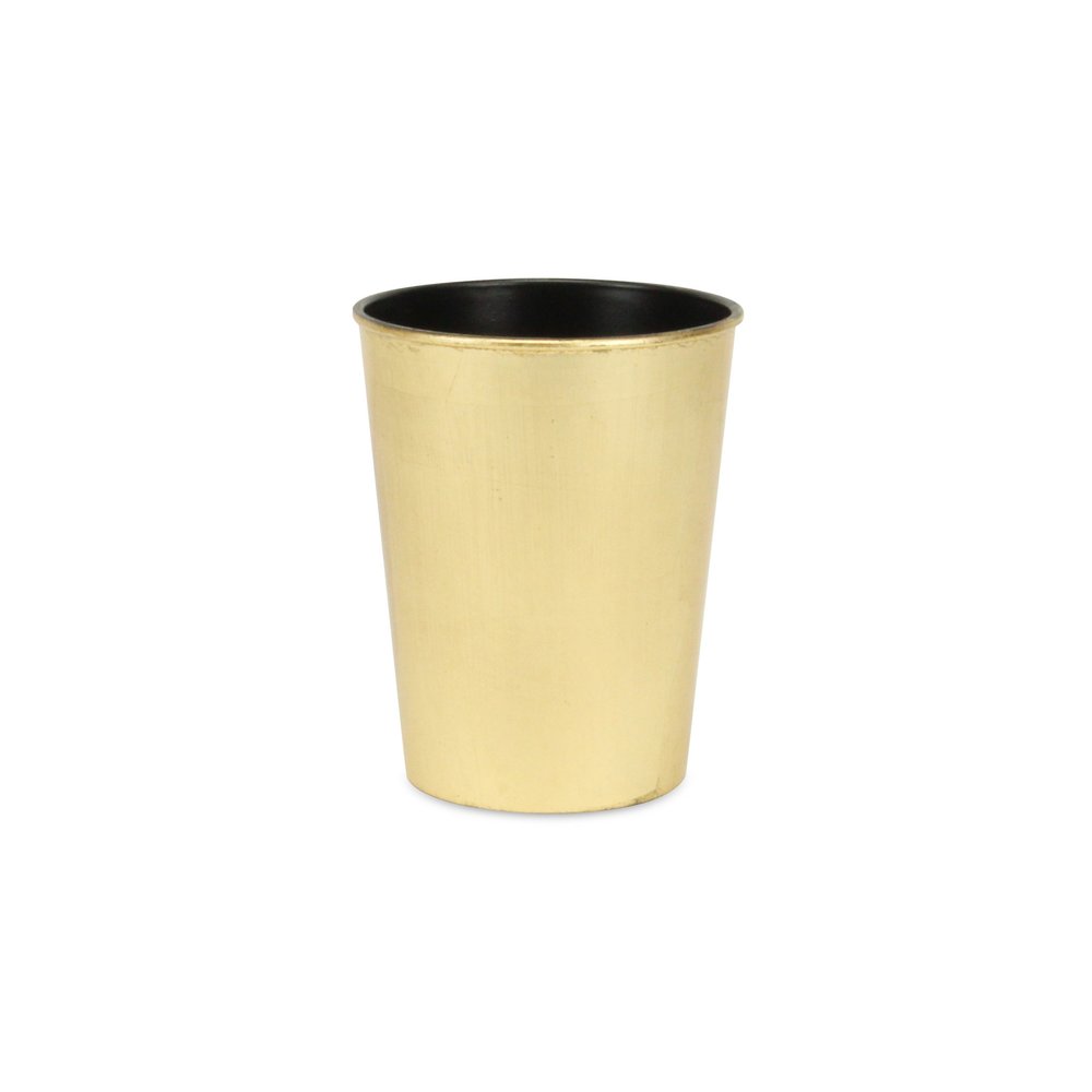 5" Gold Recycled Plastic Indoor Outdoor Round Pot Planter