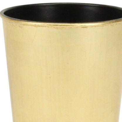 5" Gold Recycled Plastic Indoor Outdoor Round Pot Planter