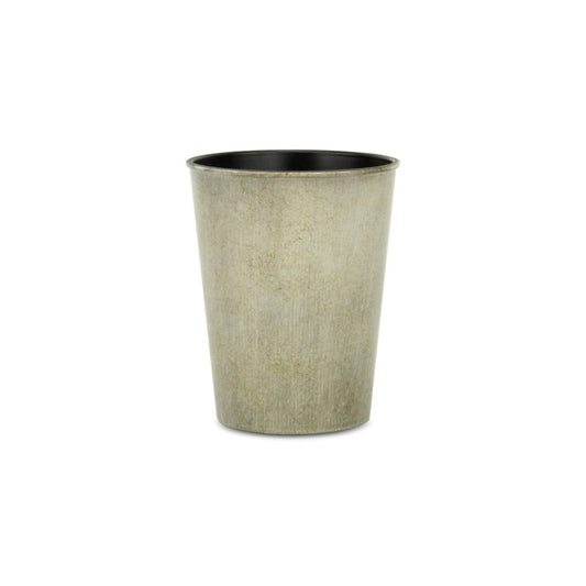 5" Gray Recycled Plastic Indoor Outdoor Round Pot Planter