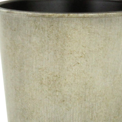 5" Gray Recycled Plastic Indoor Outdoor Round Pot Planter