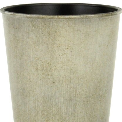 5" Gray Recycled Plastic Indoor Outdoor Round Pot Planter