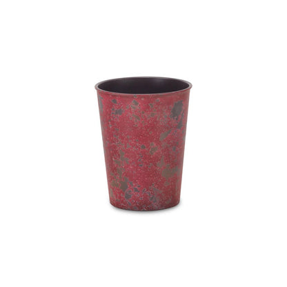 5" Red Recycled Plastic Indoor Outdoor Round Pot Planter