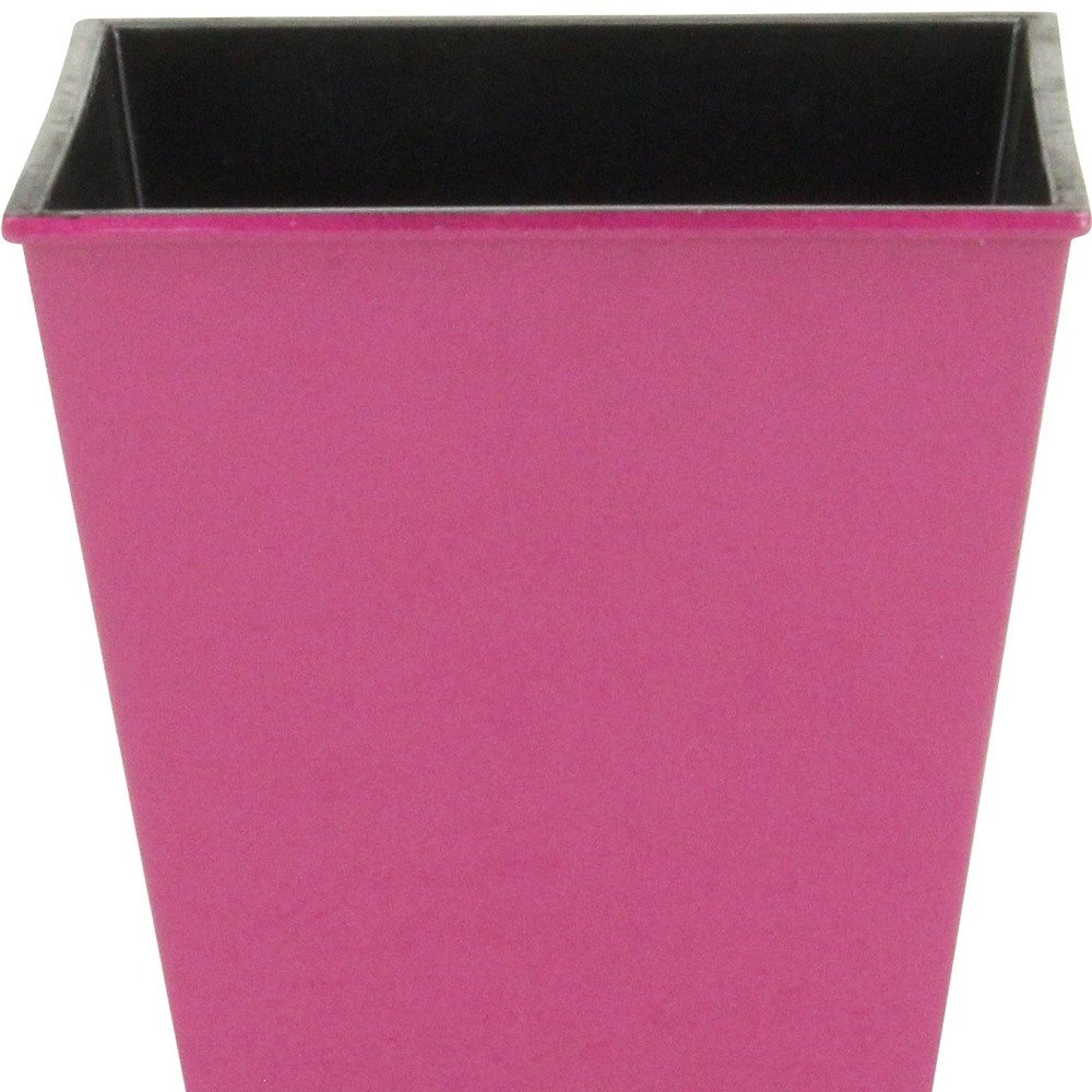 5" Hot Pink Recycled Plastic Indoor Outdoor Square Pot Planter
