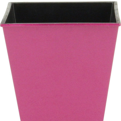 5" Hot Pink Recycled Plastic Indoor Outdoor Square Pot Planter